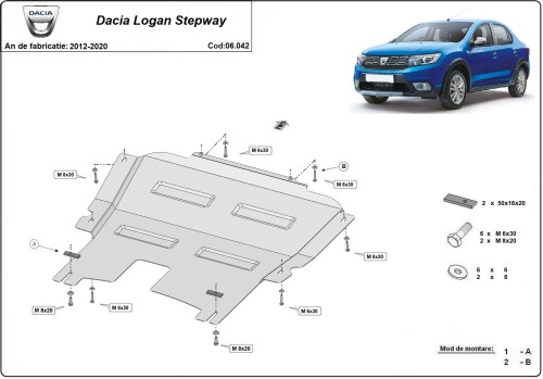 Stalowa Osłona pod silnik Dacia Logan Stepway (2012-2020)