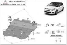 Stalowa Osłona pod silnik Citroen Grand C4 Picasso (2013-2018)