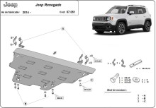 Acier plaque couvercle cache protection moteur Jeep Compass (2014-2026)