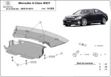 Acier plaque couvercle cache protection moteur Mercedes V-Class W447 2.2 D, 4x2 (2005-2013)