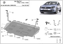 Acier plaque couvercle cache protection moteur VW Jetta (2010-2012)
