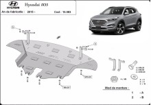 Acier plaque couvercle cache protection moteur Hyundai IX35 (2015-2020)