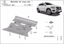 Acier plaque couvercle cache protection moteur Mercedes ML W163 (2015-2019)