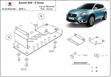 Acier plaque couvercle cache protection différentiel Suzuki S-Cross (2013-2026)