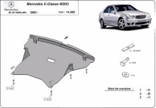 Acier plaque couvercle cache protection moteur Mercedes C-Classe (2000-2007)