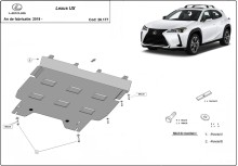 Acier plaque couvercle cache protection moteur Lexus UX (2019-2026)