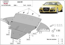 Stalowa Osłona pod silnik Audi A6 z bocznymi klapami (2004-2011)