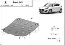 Acier plaque couvercle cache protection moteur Suzuki SX4 (2017-2026)