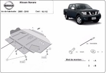 Acier plaque couvercle cache protection moteur Nissan Navara (2005-2015)