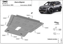 Stalowa Osłona pod silnik Dacia Bigster - 4x2 4x4 (2025-2026)