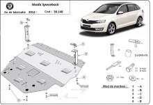Acier plaque couvercle cache protection moteur Skoda Spaceback (2013-2019)