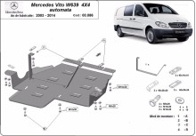 Acier plaque couvercle cache protection boîte de vitesses Mercedes Vito (2003-2014)