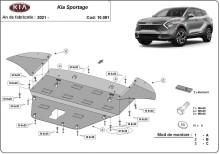 Acier plaque couvercle cache protection moteur Kia Sportage (2021-2026)