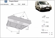 Acier plaque couvercle cache protection moteur Peugeot Partner (2006-2016)