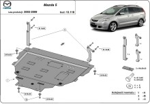 Acier plaque couvercle cache protection moteur Mazda 5 (2003-2009)