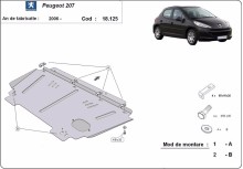 Acier plaque couvercle cache protection moteur Peugeot 3008 (2006-2014)
