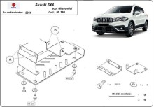 Acier plaque couvercle cache protection différentiel Suzuki SX 4 (2013-2023)