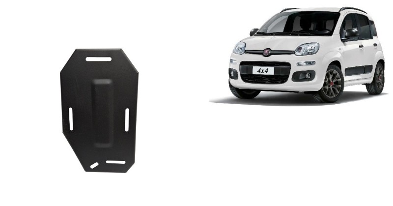 Acier plaque couvercle cache protection de différentiel Fiat Panda 4x4 (2011-2026)