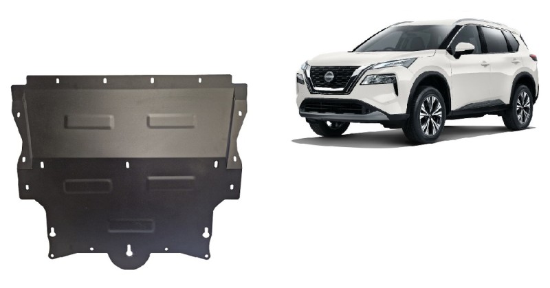 Acier plaque couvercle cache protection moteur Nissan X-Trail T31 (2021-2026)