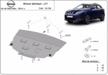 Acier plaque couvercle cache protection moteur Nissan Tiida (2013-2021)