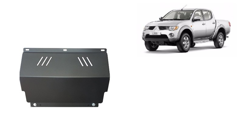 Acier plaque couvercle cache protection de radiateur Mitsubishi L200 (2005-2015)