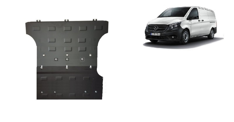 Acier plaque couvercle cache protection moteur Mercedes Vito W447, 4x2, 1.6 D (2014-2026)