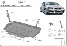 Acier plaque couvercle cache protection moteur VW Jetta (2004-2010)