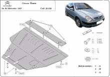 Acier plaque couvercle cache protection moteur Citroen Xsara (1997-2004)