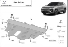 Acier plaque couvercle cache protection moteur KGM Actyon (2024-2026)