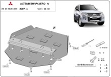 Acier plaque couvercle cache protection boîte de vitesses Mitsubishi Shogun (2007-2021)