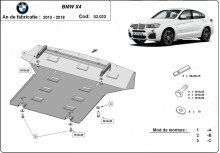 Stalowa Osłona pod silnik BMW X4 F26 (2014-2018)
