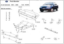 Acier plaque couvercle cache protection moteur Ford Mondeo 1,2 (1992-2000)
