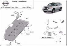 Stalowa Osłona zbiornika paliwa Nissan Pathfinder R51 (2005-2015)