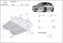Acier plaque couvercle cache protection moteur Opel Combo (2004-2010)
