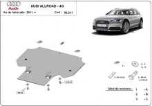 Acier plaque couvercle cache protection boîte de vitesses Audi All Road A6 (2011-2018)