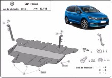 Acier plaque couvercle cache protection moteur Volkswagen Transporter T7 Van (2015-2026)