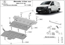 Acier plaque couvercle cache protection moteur Mercedes Sprinter 906 4x4 (2014-2020)