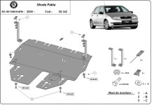 Acier plaque couvercle cache protection moteur Skoda Karoq - automatique (1999-2007)