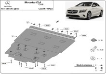 Aluminium plaque couvercle cache protection moteur Mercedes CLA (2019-2026)