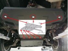 Acier plaque couvercle cache protection moteur VW Caddy (2010-2022)
