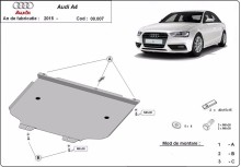 Acier plaque couvercle cache protection boîte de vitesses Audi A4 B9 (2016-2026)