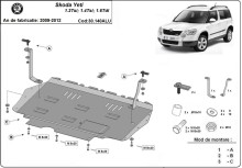Aluminium plaque couvercle cache protection moteur Skoda Yeti (2009-2012)