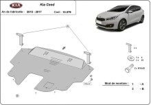 Acier plaque couvercle cache protection moteur Kia Ceed (2015-2017)