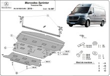 Acier plaque couvercle cache protection moteur Mercedes Sprinter (2018-2026)