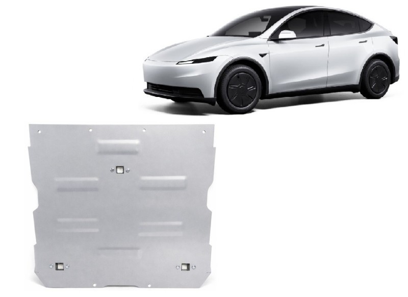Aluminium plaque couvercle cache protection moteur Tesla Model Y (2024-2026)