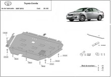 Acier plaque couvercle cache protection moteur Toyota Corolla (2007-2012)