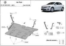 Acier plaque couvercle cache protection moteur Volkswagen Polo - 6N, 6N1, 6K, Classic, Variant (2017-2026)