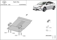 Aluminiowa osłona / blokada katalizatora do Toyota Prius (2019-2026)
