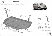 Acier plaque couvercle cache protection moteur Galvanisé Volkswagen Transporter T6 (2003-2015)
