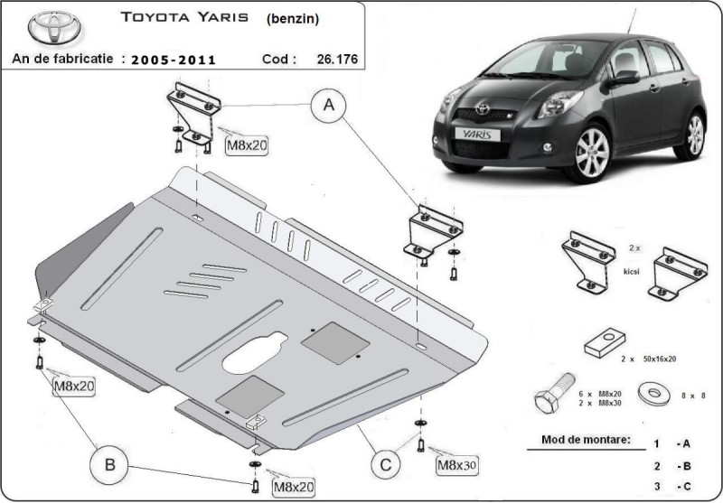 Acier plaque couvercle cache protection moteur  Opel Ampera (2005-2011)